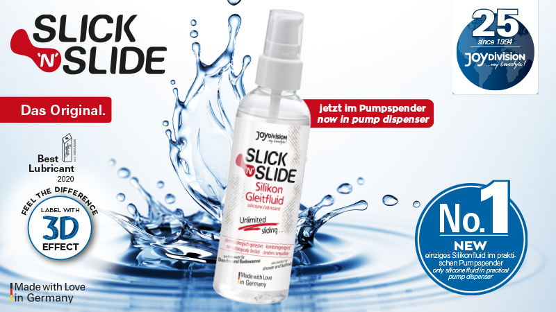 SLICK'N'SLIDE Ultra-Langzeit-Gleitfluid - Jetzt im Pumpspender erhältlich